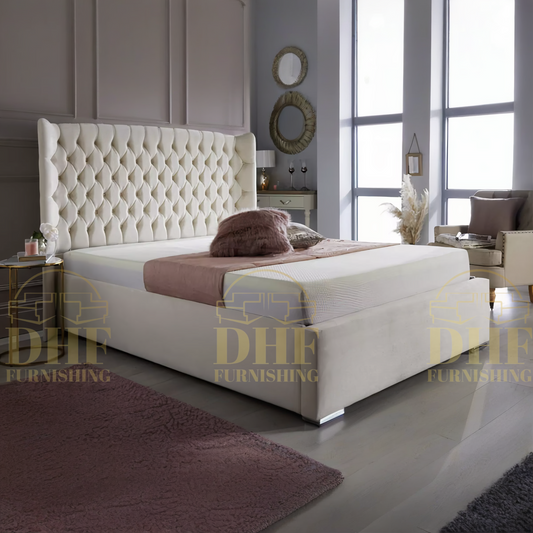 Alyssa Buttoned Headboard Bed DHF Furnishing