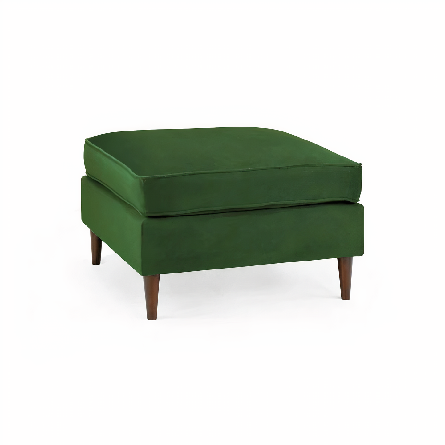 BELLE FOOTSTOOL IN PLUSH GREEN DHF Furnishing