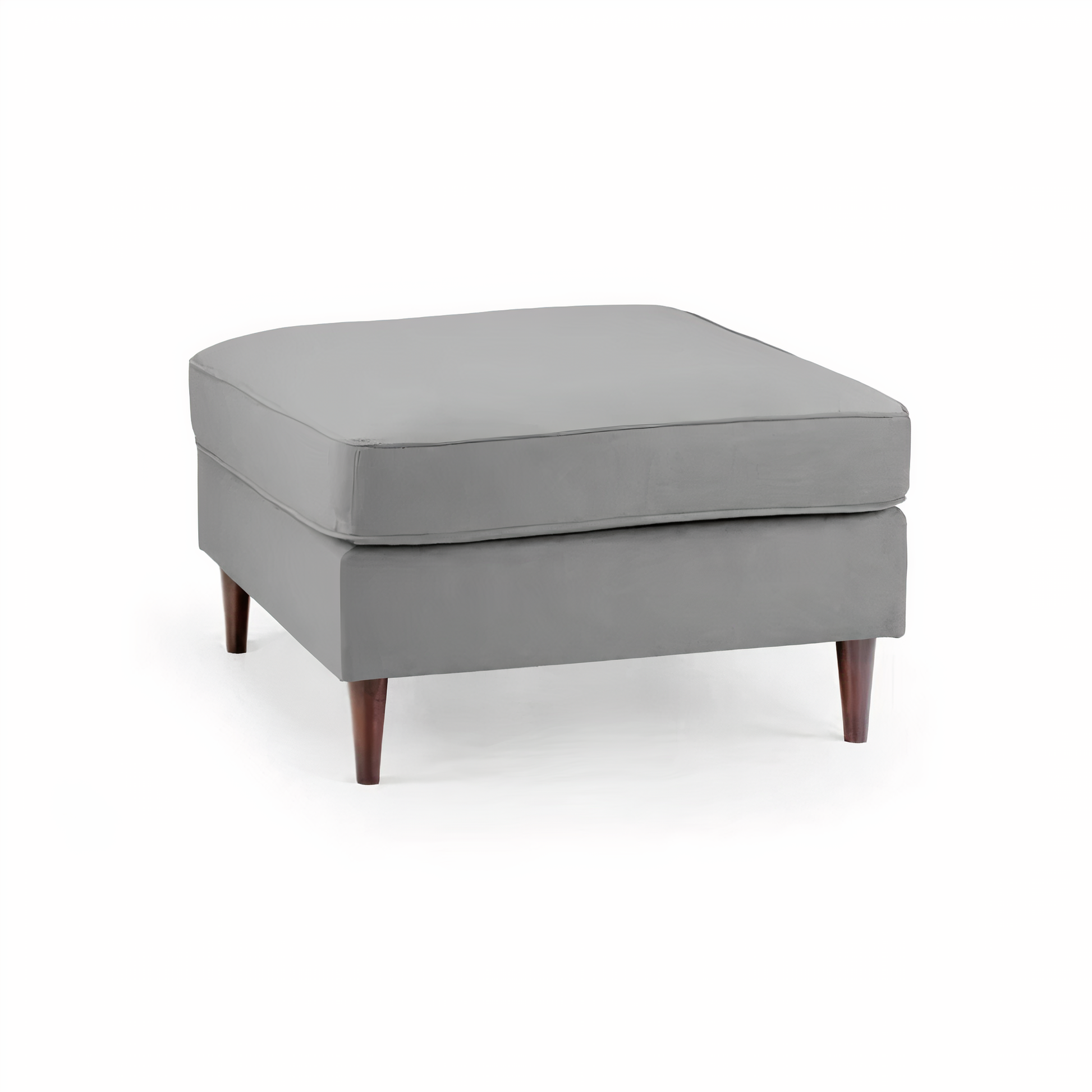 BELLE FOOTSTOOL IN PLUSH GREY DHF Furnishing