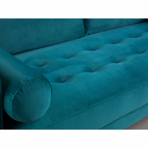 BELLE ARMCHAIR IN PLUSH TEAL DHF Furnishing