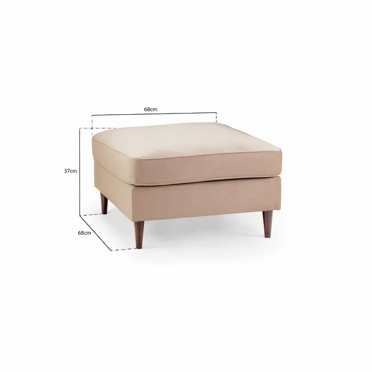 BELLE FOOTSTOOL IN PLUSH BEIGE DHF Furnishing