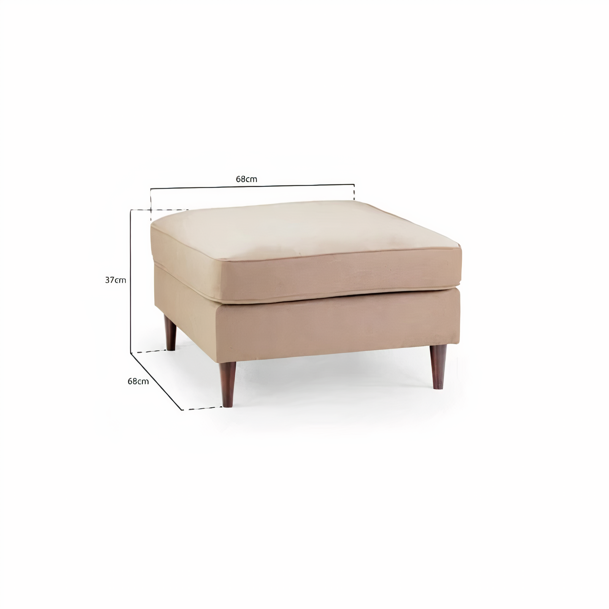 BELLE FOOTSTOOL IN PLUSH BEIGE DHF Furnishing