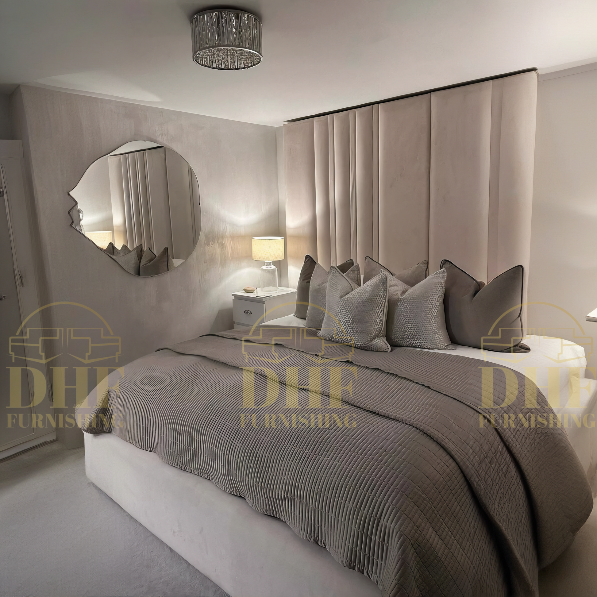 Chateaux Bespoke Wall Headboard Bed DHF Furnishing