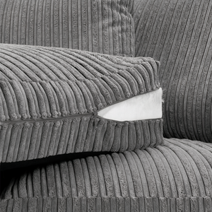 OXFORD 2 SEATER SOFA IN GREY JUMBO CORD DHF Furnishing
