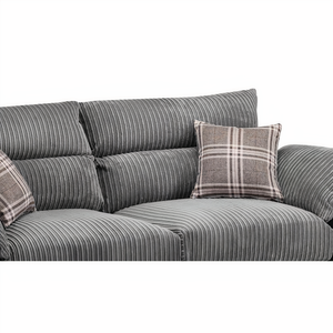 SOHO BLACK/GREY 2 SEATER SOFA DHF Furnishing