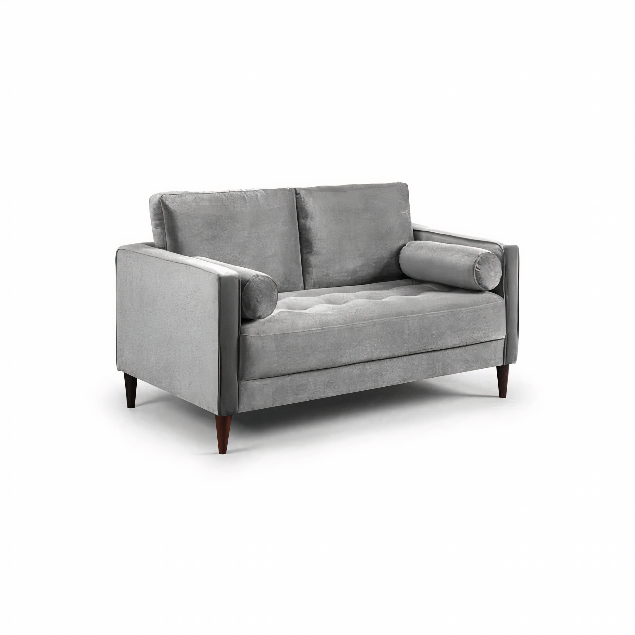 BELLE 2 SEATER IN PLUSH GREY DHF Furnishing