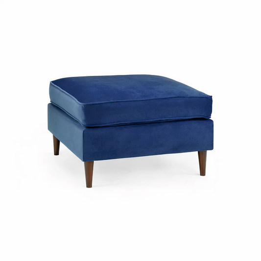 BELLE FOOTSTOOL IN PLUSH BLUE DHF Furnishing