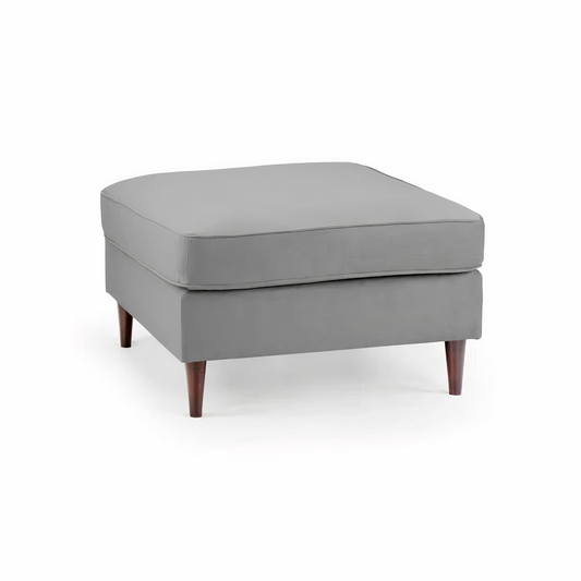 BELLE FOOTSTOOL IN PLUSH GREY DHF Furnishing