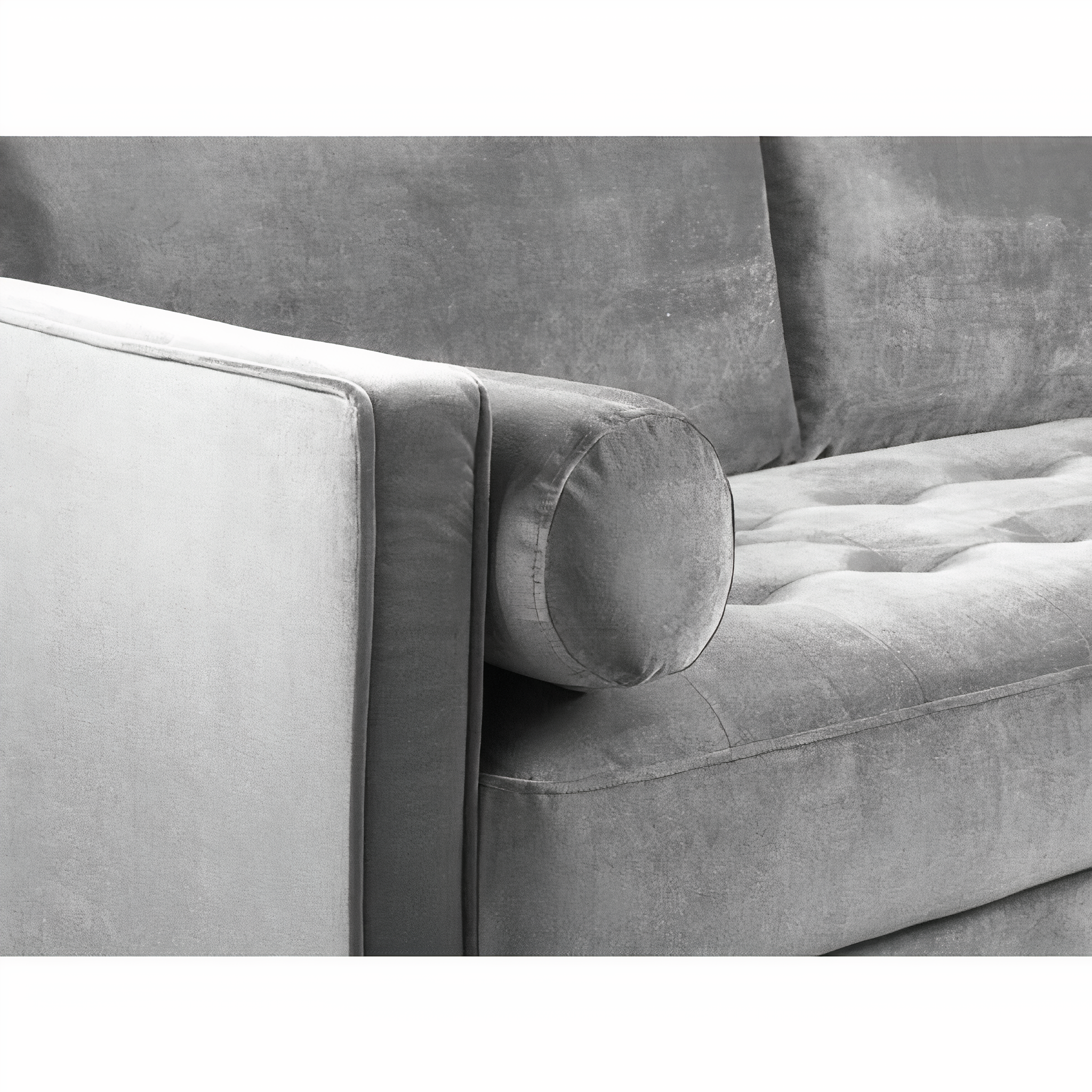 BELLE 2 SEATER IN PLUSH GREY DHF Furnishing