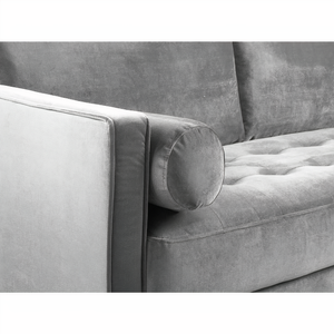 BELLE 2 SEATER IN PLUSH GREY DHF Furnishing
