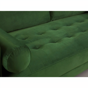 BELLE ARMCHAIR IN PLUSH GREEN DHF Furnishing