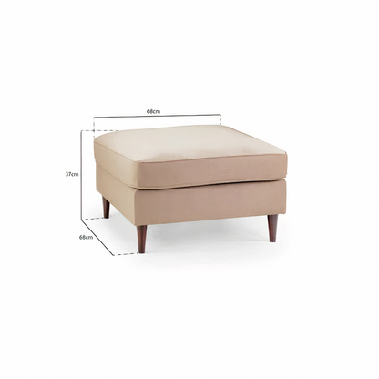 BELLE FOOTSTOOL IN PLUSH BEIGE DHF Furnishing