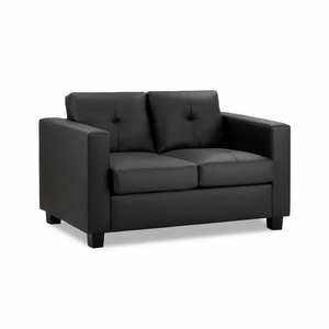 KEW 2 SEATER SOFA IN BLACK DHF Furnishing