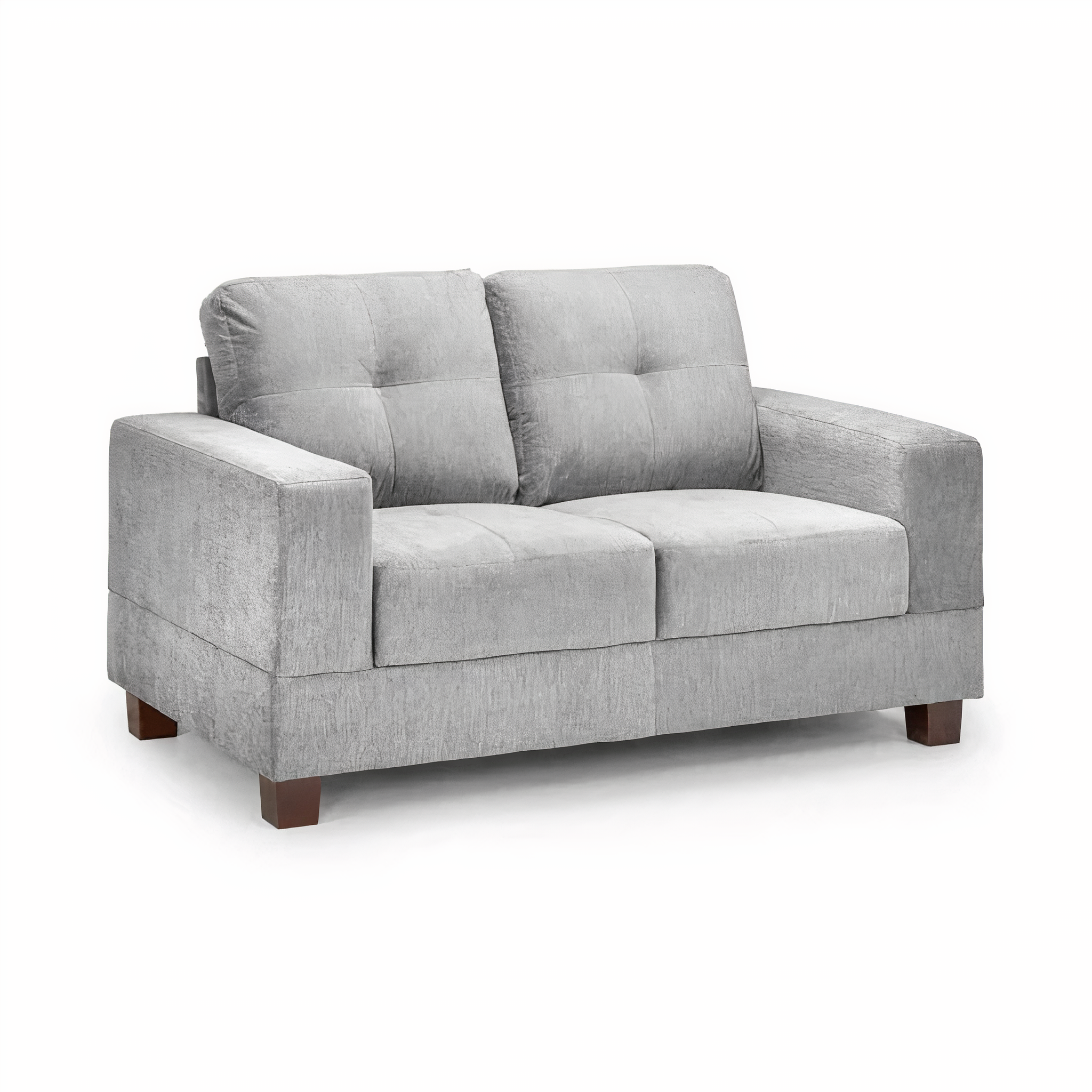 KEW 2 SEATER SOFA IN GREY FABRIC DHF Furnishing