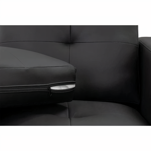 KEW 2 SEATER SOFA IN BLACK DHF Furnishing