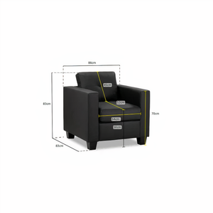 KEW ARMCHAIR IN BLACK DHF Furnishing
