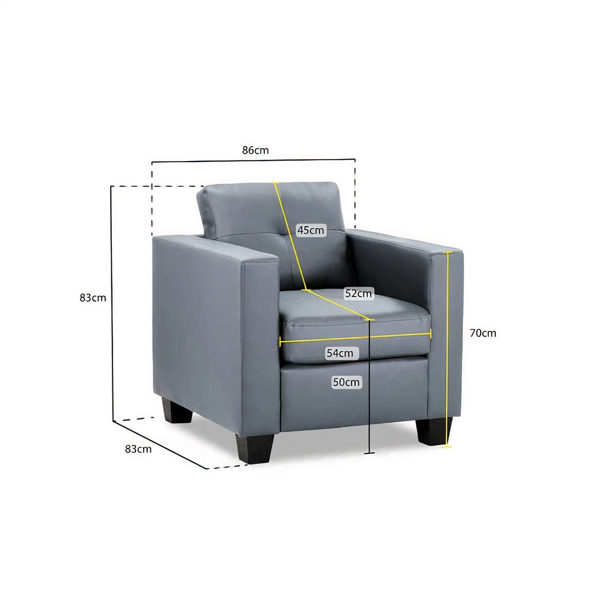 KEW ARMCHAIR IN GREY DHF Furnishing