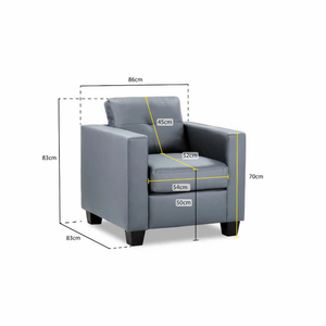 KEW ARMCHAIR IN GREY DHF Furnishing