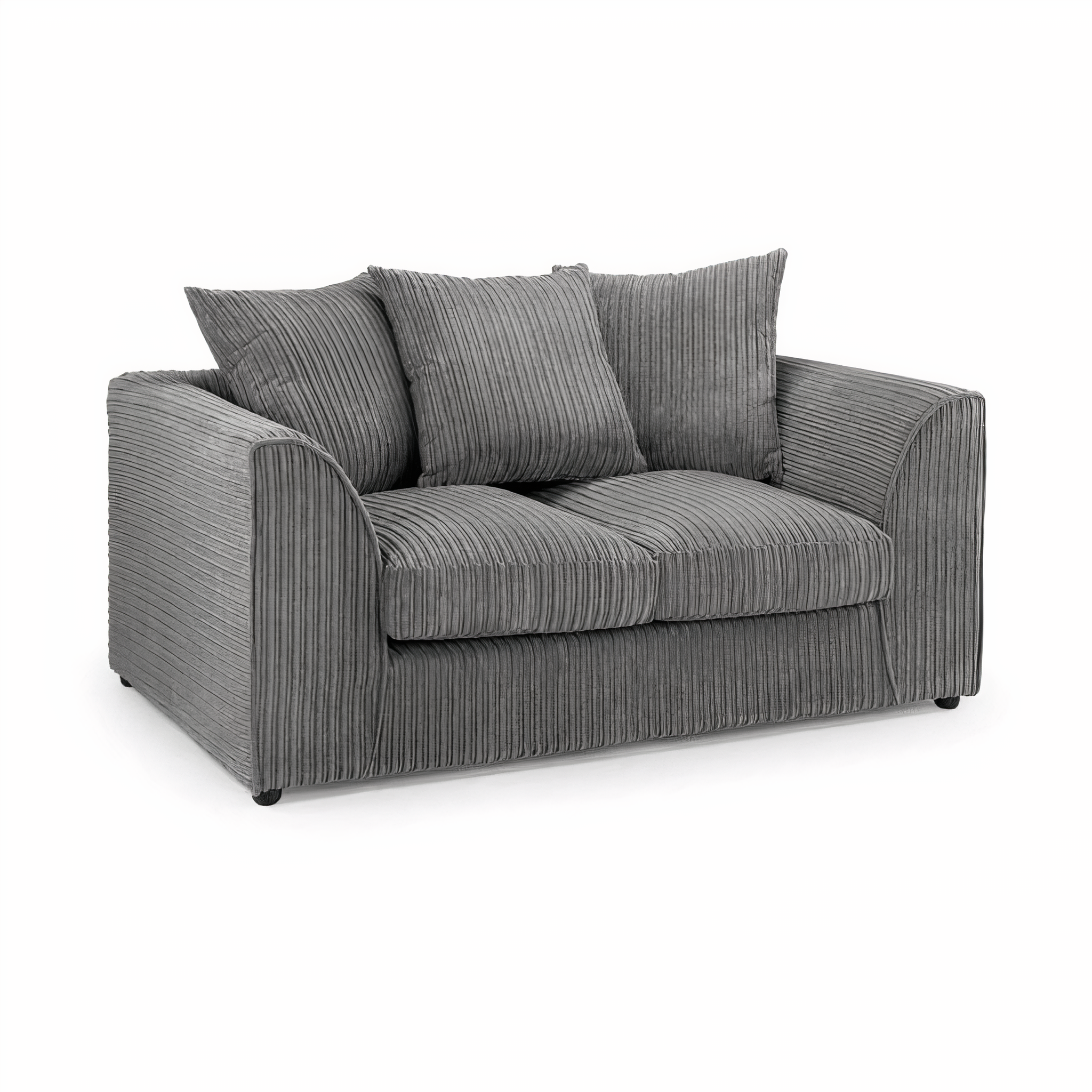 OXFORD 2 SEATER SOFA IN GREY JUMBO CORD DHF Furnishing