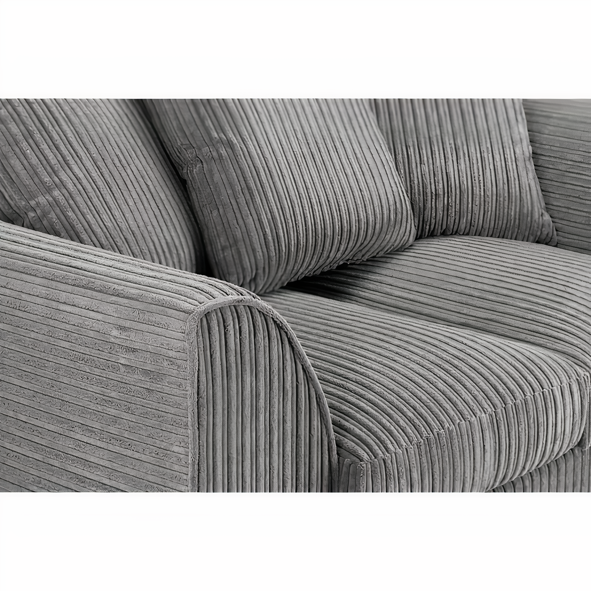 OXFORD 2 SEATER SOFA IN GREY JUMBO CORD DHF Furnishing