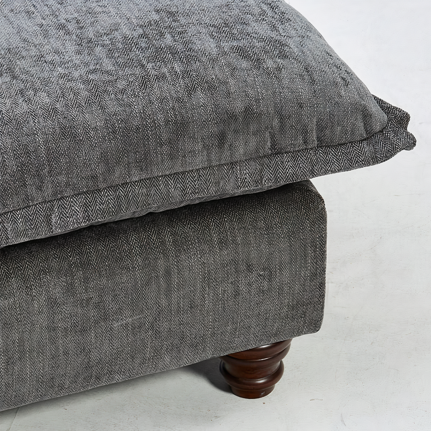 PIPPIN OTTOMAN IN DARWIN CHARCOAL DHF Furnishing