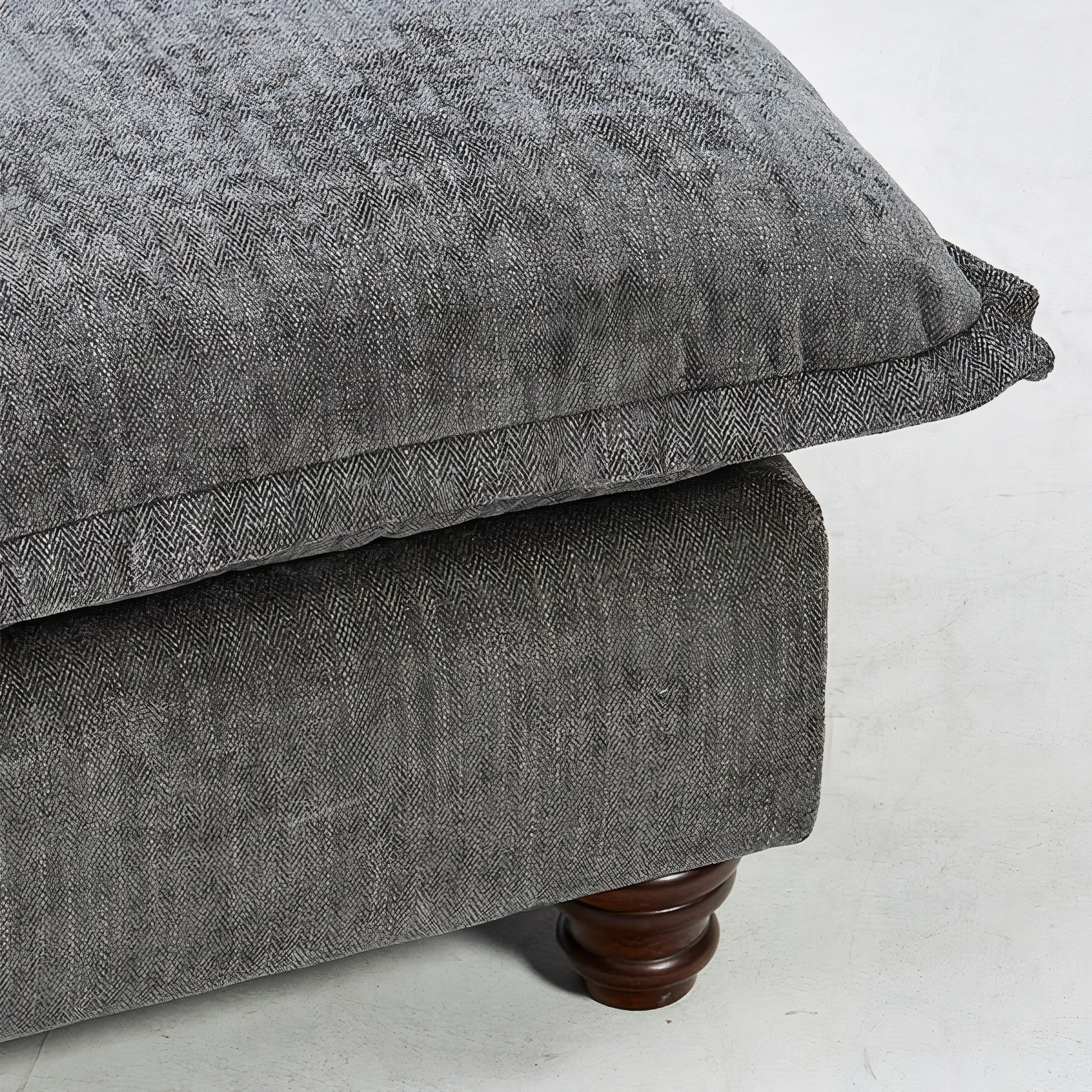 PIPPIN OTTOMAN IN DARWIN CHARCOAL DHF Furnishing