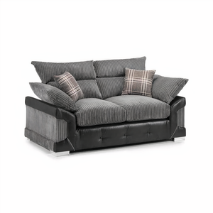 SOHO BLACK/GREY 2 SEATER SOFA DHF Furnishing