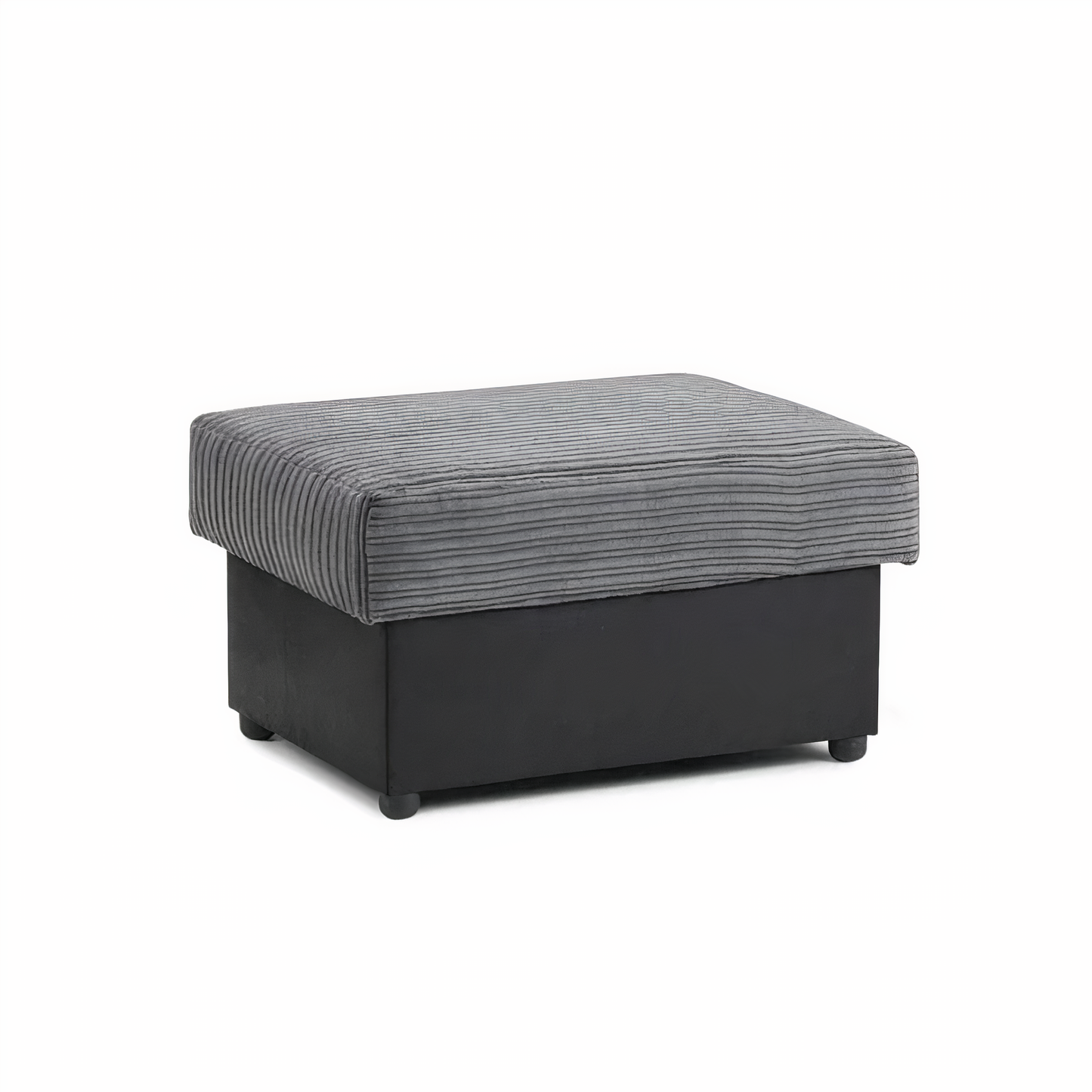 SOHO BLACK/GREY STORAGE FOOTSTOOL DHF Furnishing