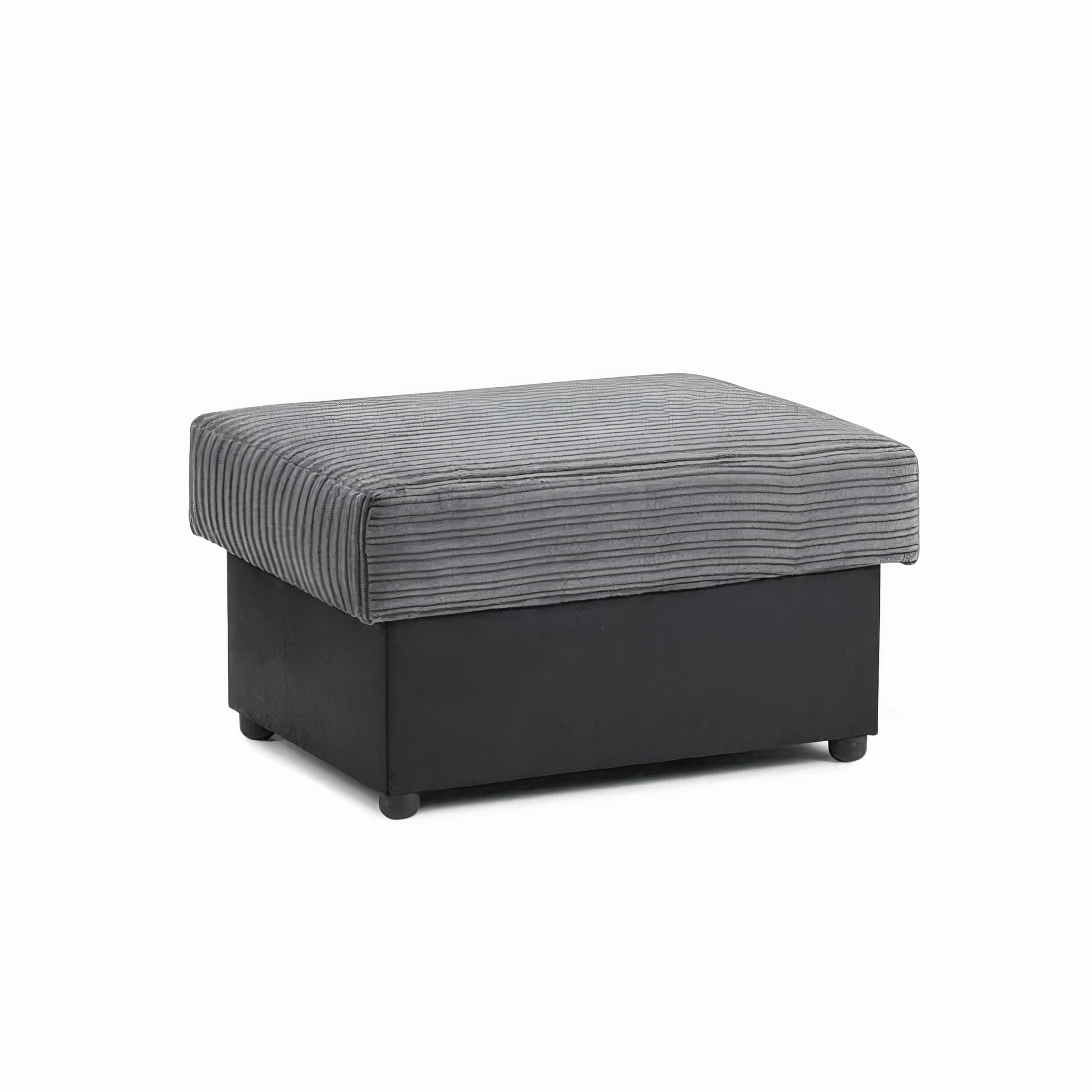 SOHO BLACK/GREY STORAGE FOOTSTOOL DHF Furnishing