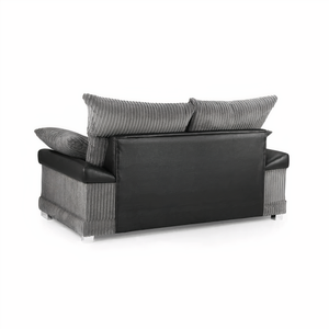 SOHO BLACK/GREY 2 SEATER SOFA DHF Furnishing