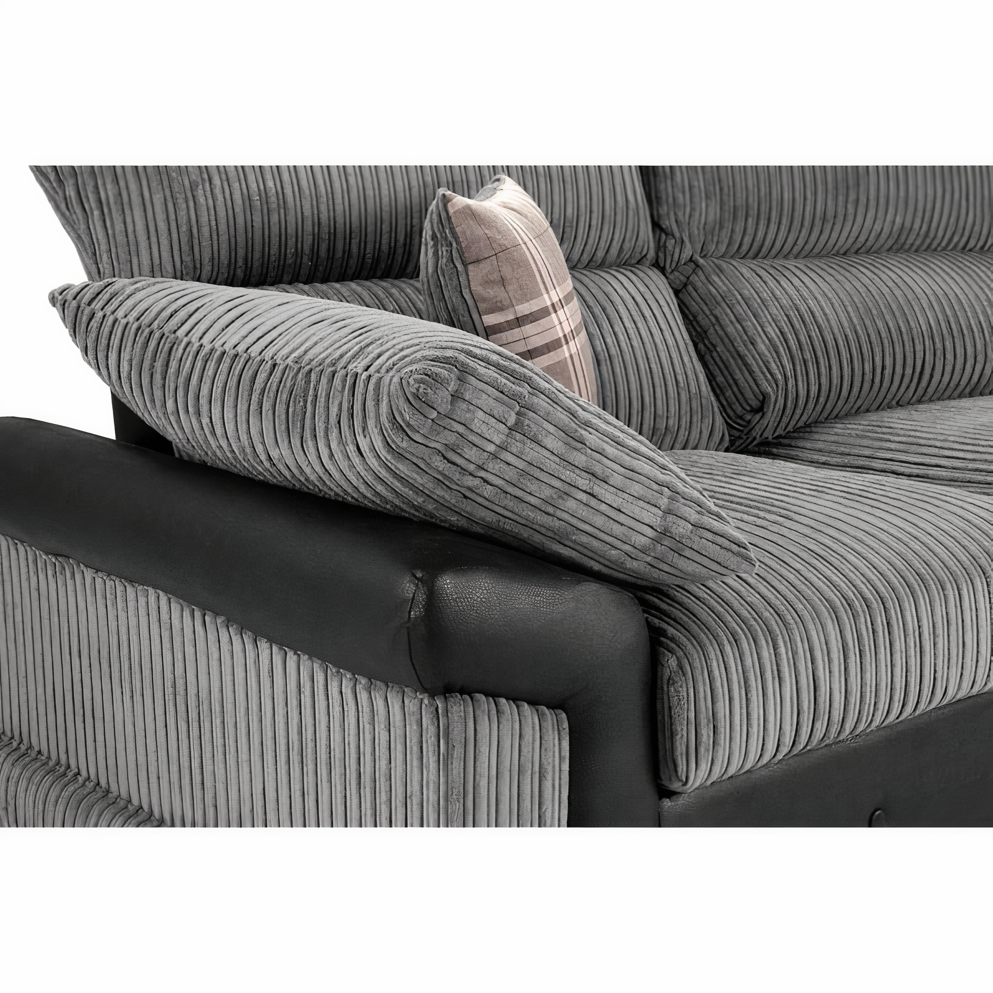 SOHO BLACK/GREY 2 SEATER SOFA DHF Furnishing