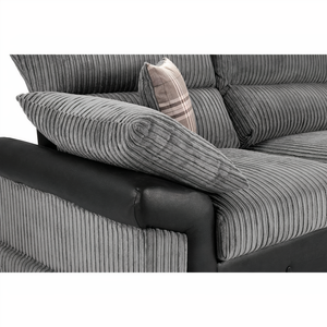 SOHO BLACK/GREY 2 SEATER SOFA DHF Furnishing