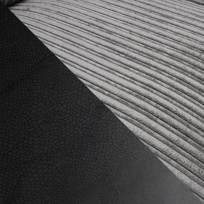 SOHO BLACK/GREY STORAGE FOOTSTOOL DHF Furnishing